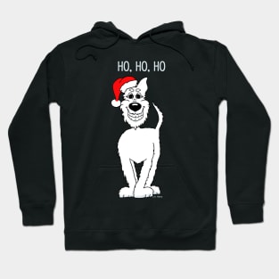 White Shepherd Santa Claus Hoodie